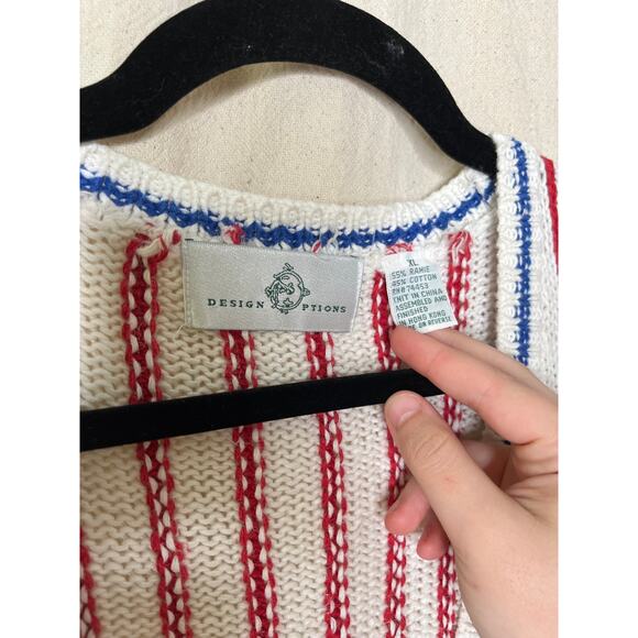 1990s Design Options Baseball Little League Maximalist Kidcore Sweater Vest XL - Picture 2 of 9